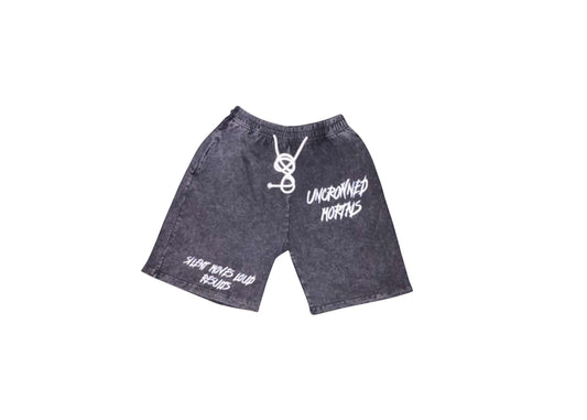 ACID wash shorts(black)
