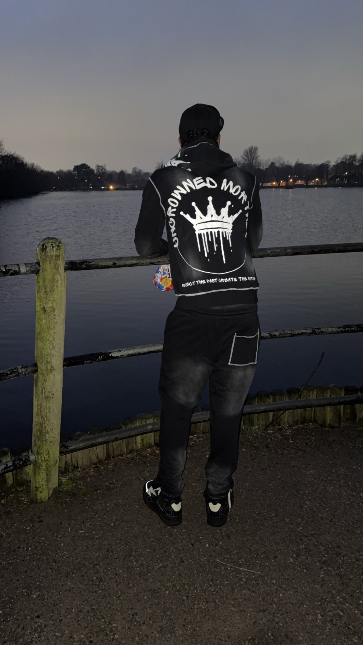 Custom zipped UM tracksuit Bottoms