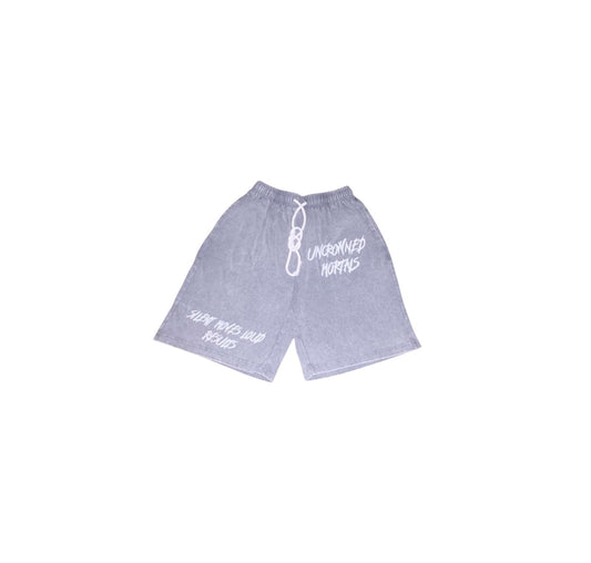 ACID wash shorts (GREY)