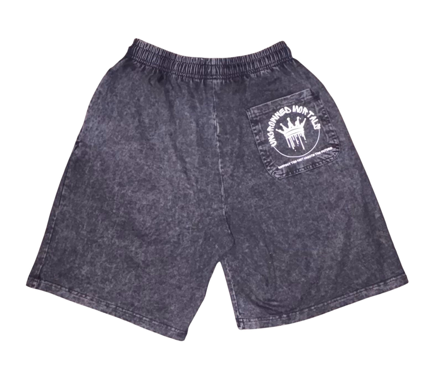 ACID wash shorts(black)